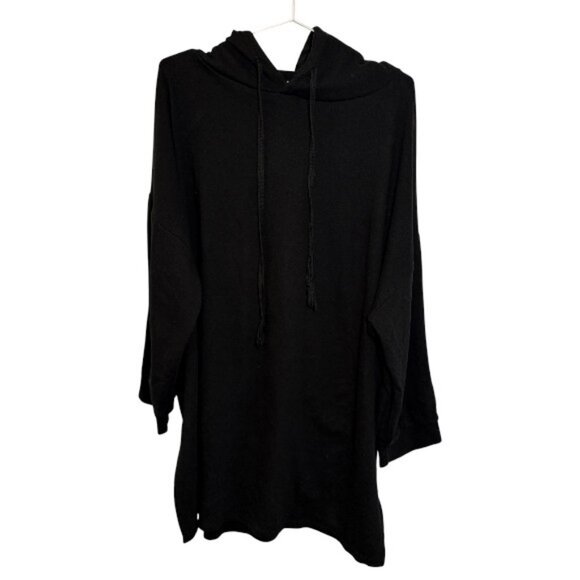Oak + Fort oversized hoodie dress black women's one size - Picture 2 of 4